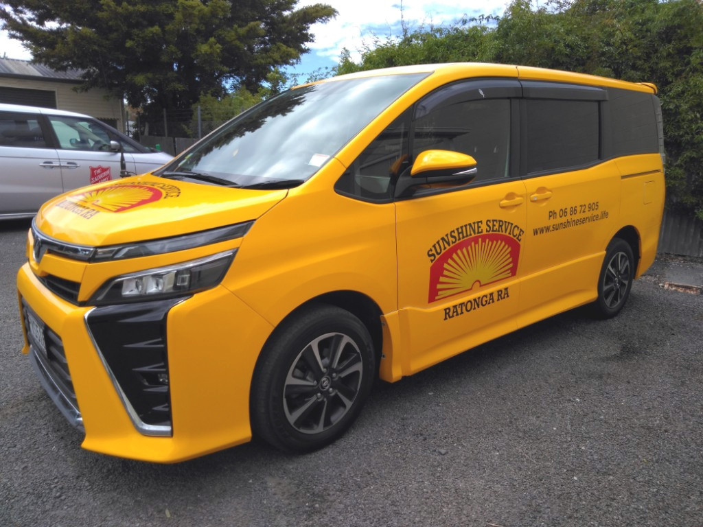 Sunshine Service van outside the depot
